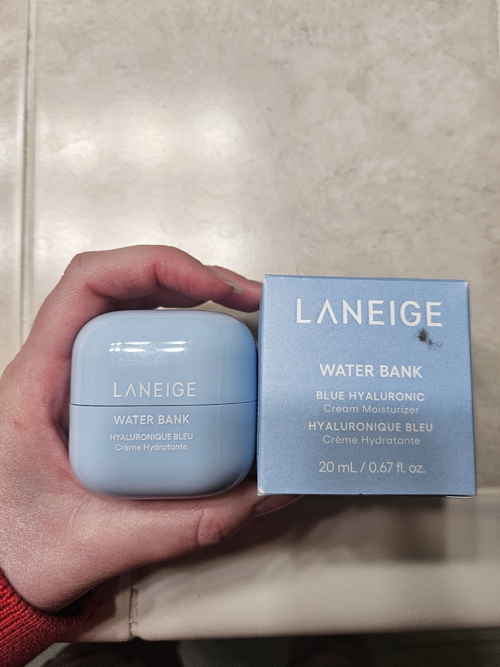 NWT MINI Laneige Water Bank Blue Hyaluronic Cream Moisture Barrier Repair